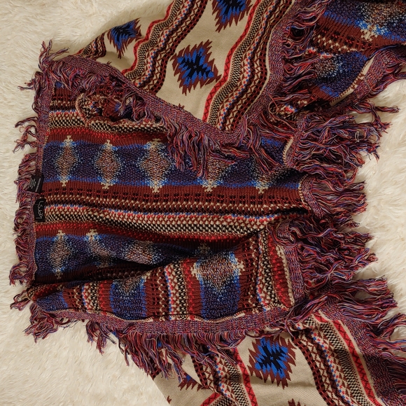 Kersh Aztec print open front cardigan with tassels size XS - Picture 10 of 16
